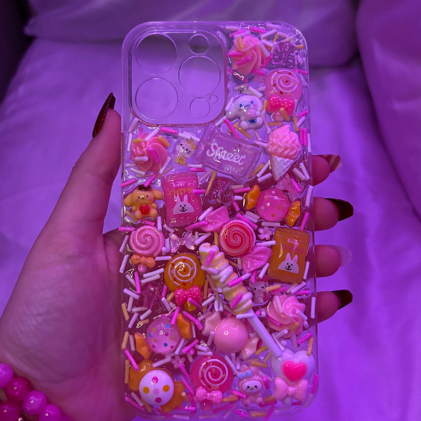 iPhone 14 Pro Max Pink and Yellow Candy Junk Case