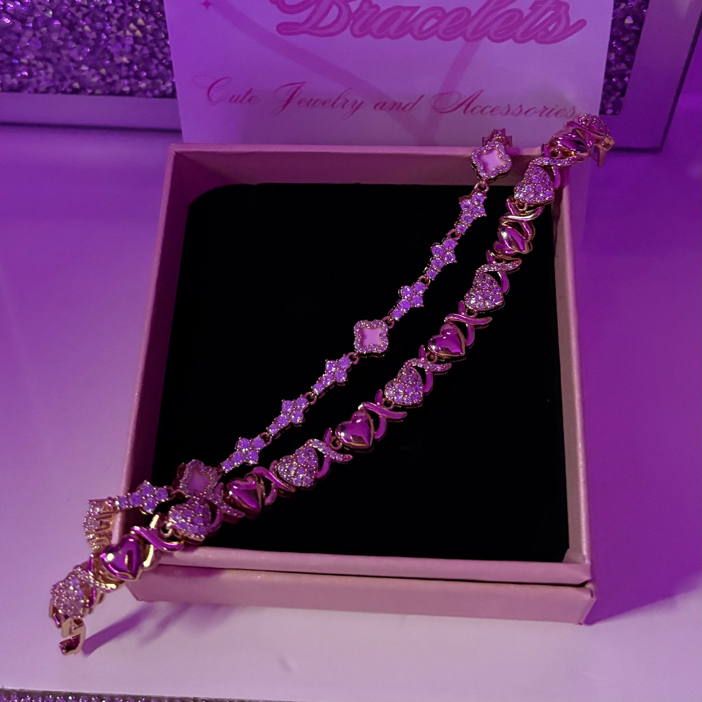 Gold Tennis Bracelets Bundle