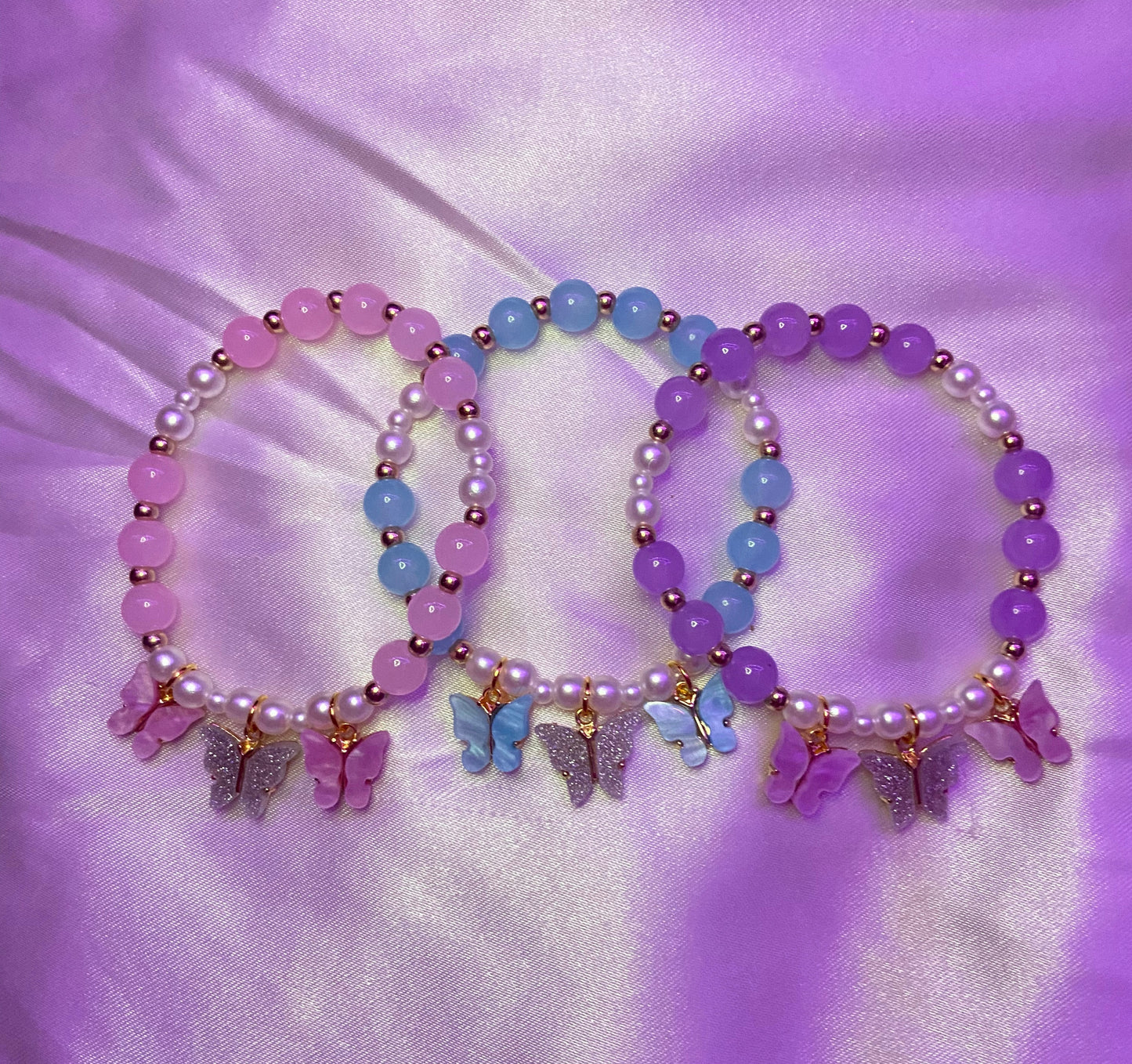 Pretty butterflies with pearls