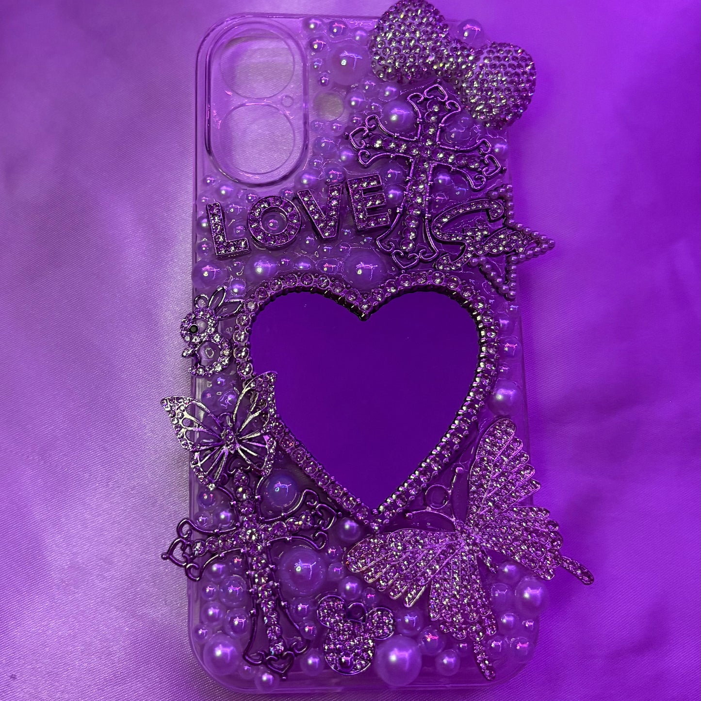iPhone 16 Silver Girly Junk Case
