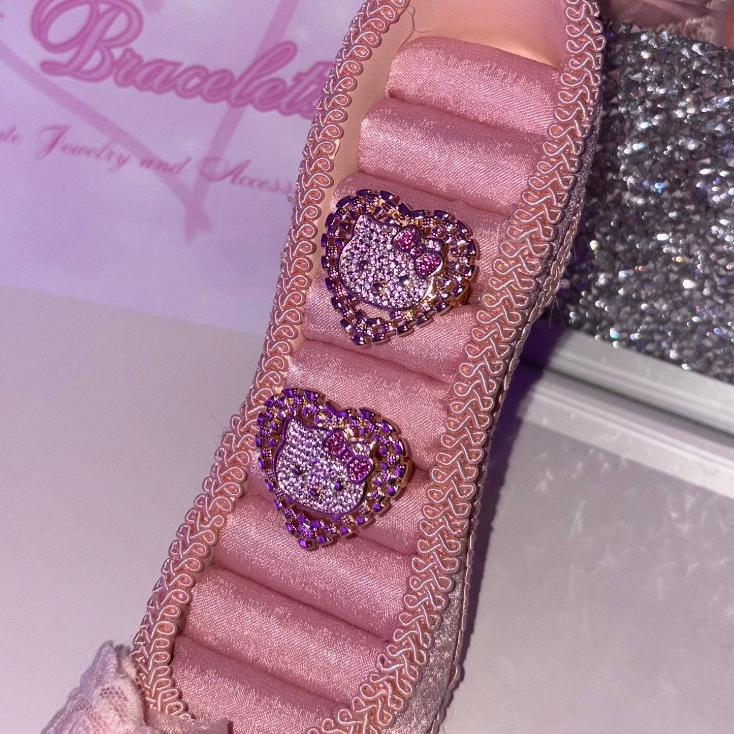 Blinged Out Hello Kitty Nugget Ring