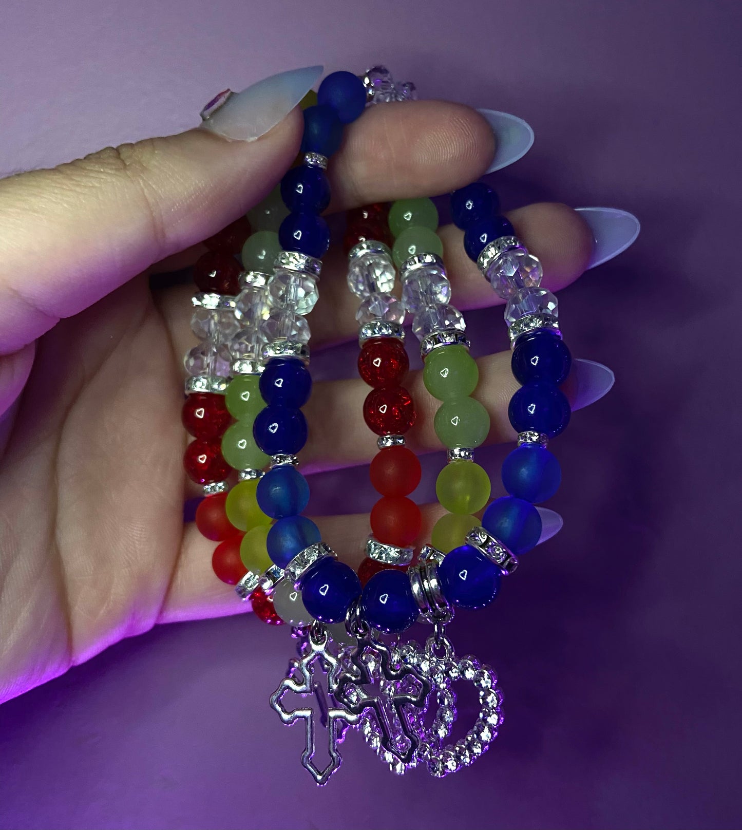 Heart cross bracelets