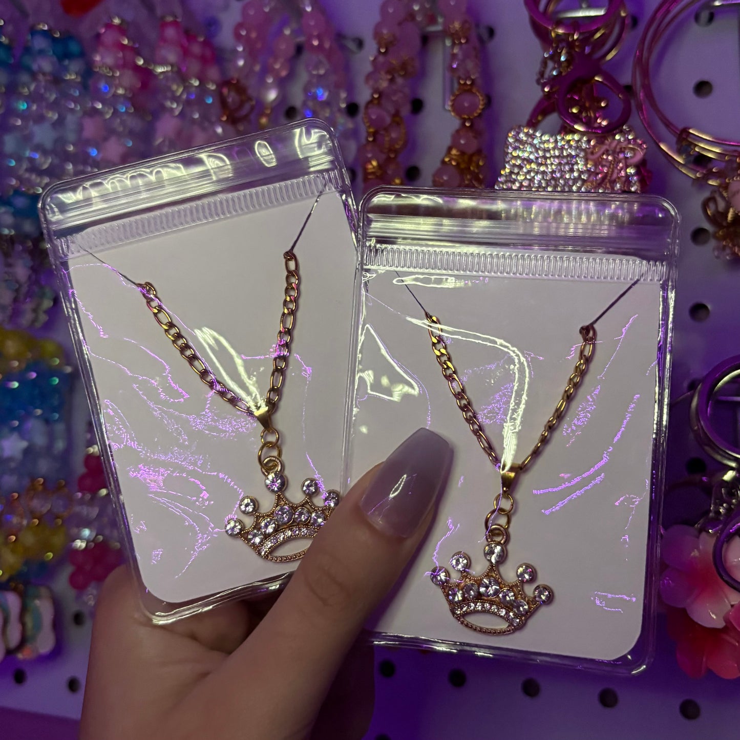 Crown necklace chain