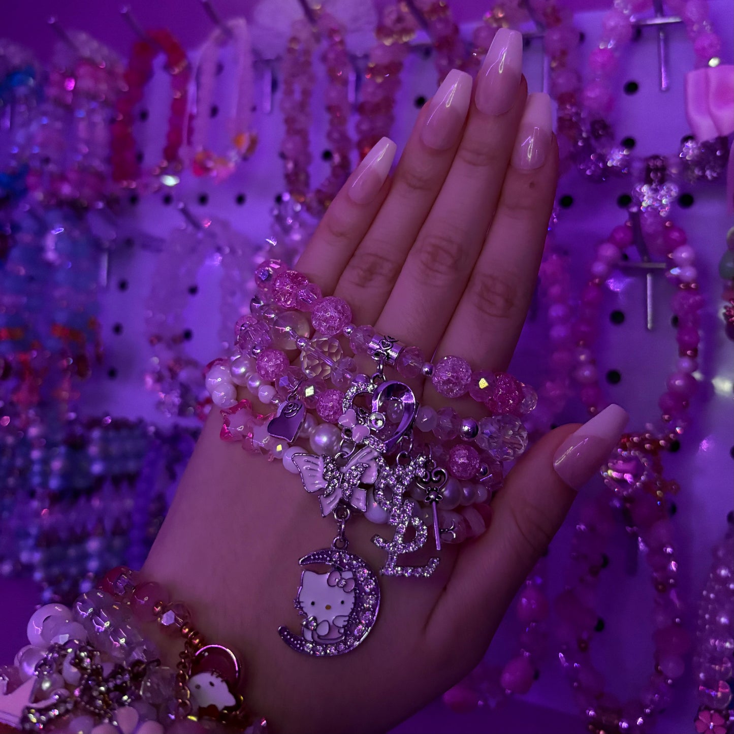 YSL Queen of Pink Luxury Bracelet Stack