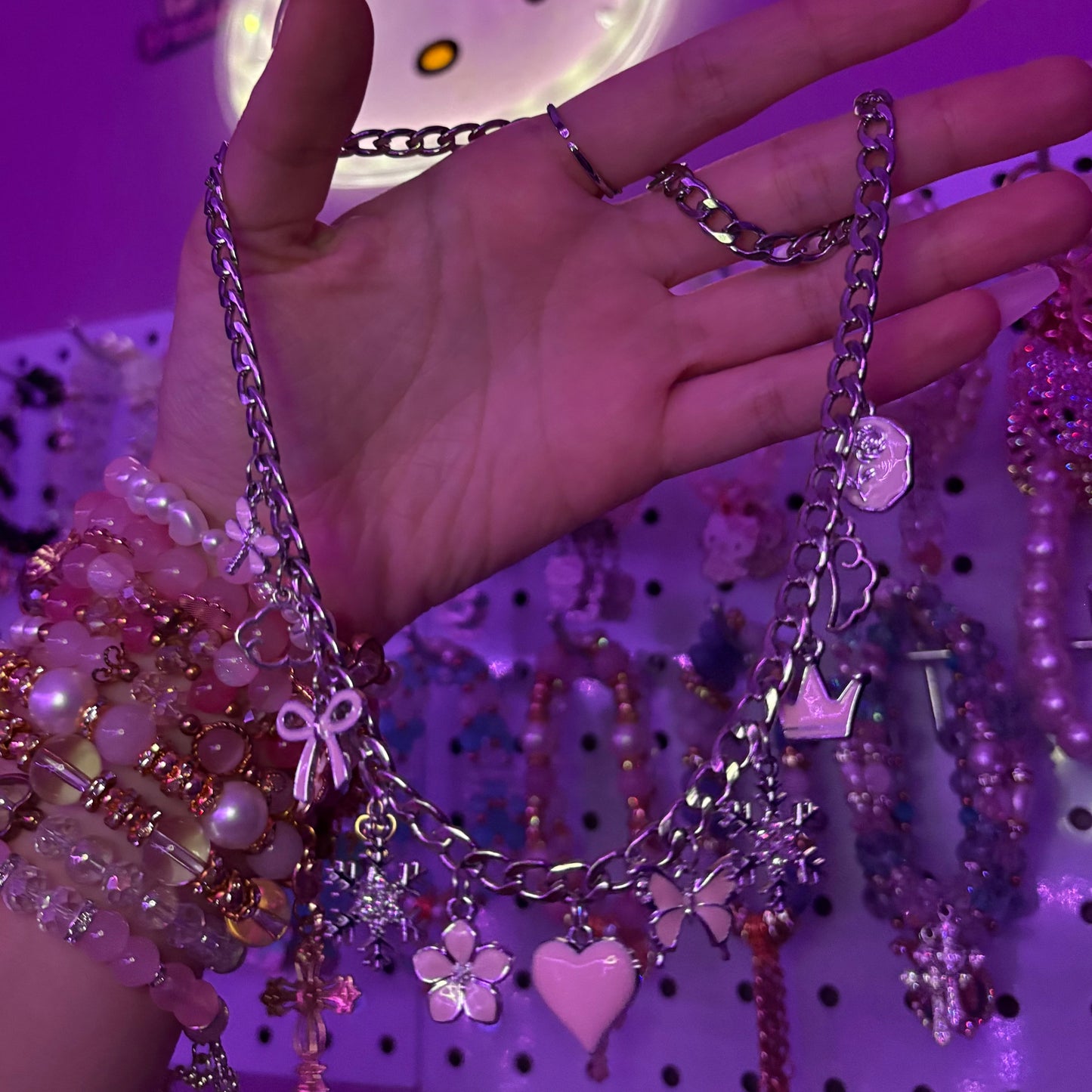 Winter Babe Silver Charm Necklace