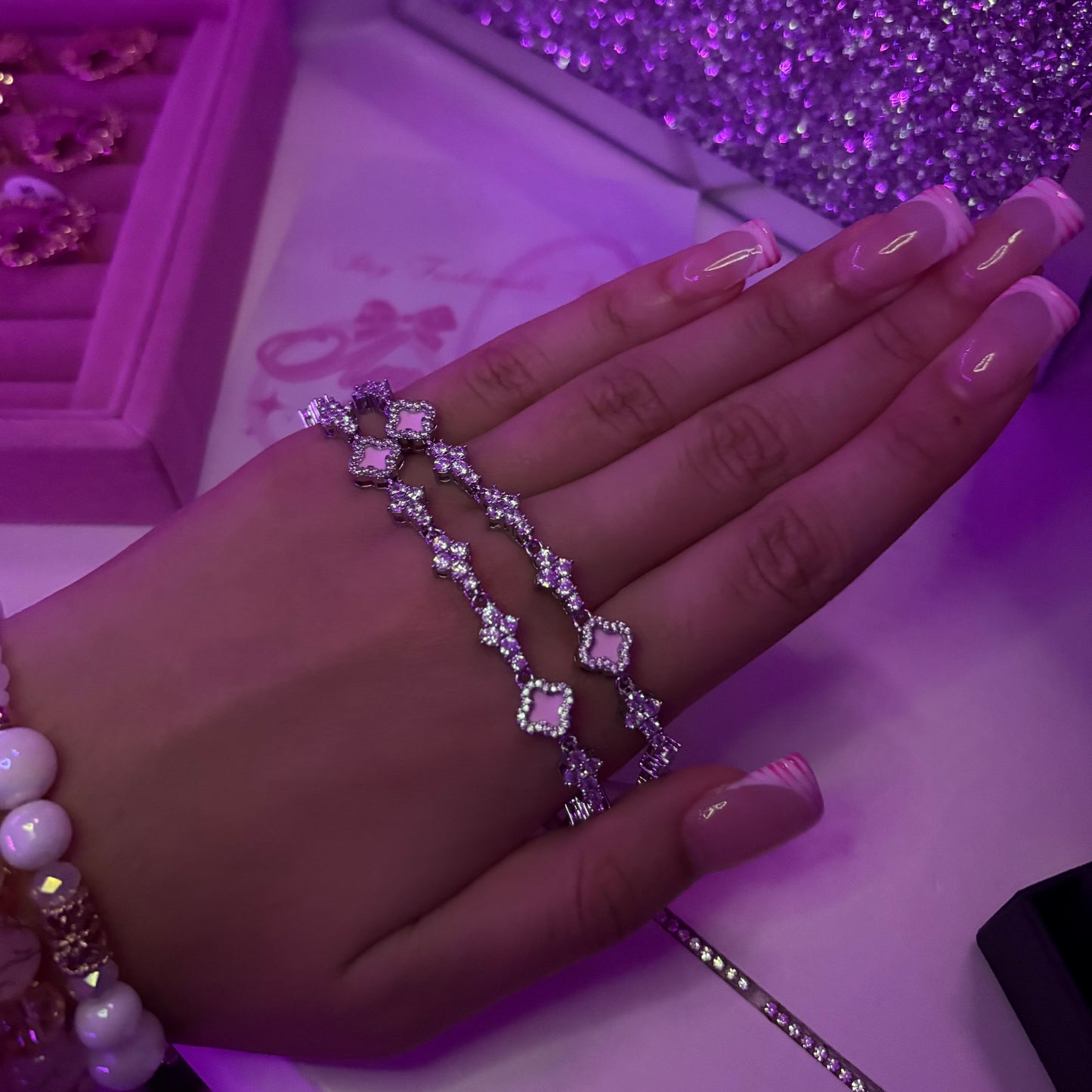 Blinged Out Clover Bracelet
