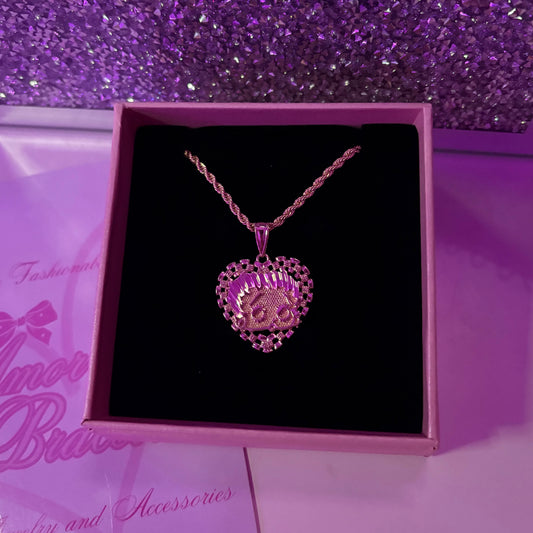 Betty Boop Heart Gold Necklace