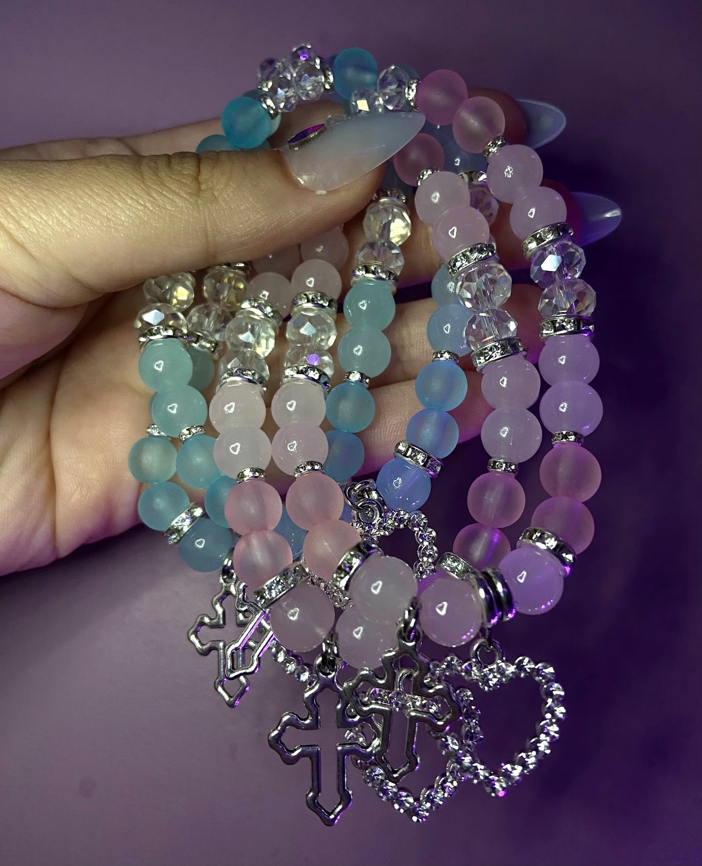 Heart cross bracelets