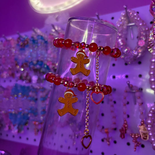 Gingerbread Cookie with Santa Hat