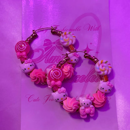 Junky Gold Hello Kitty Earrings