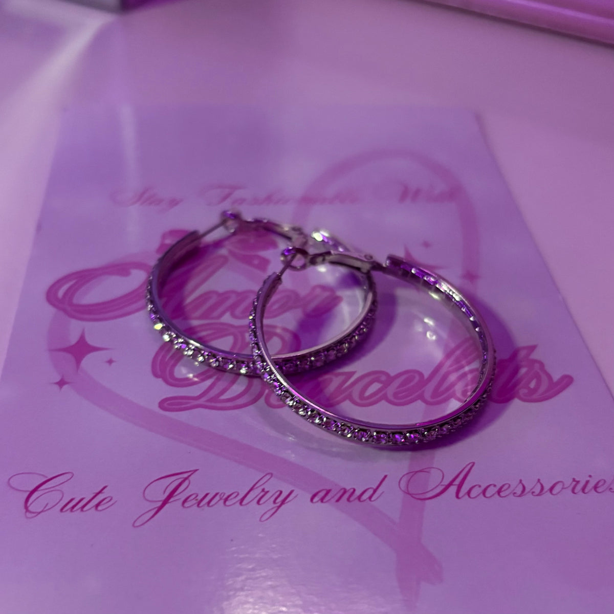 Sparkled Hoops