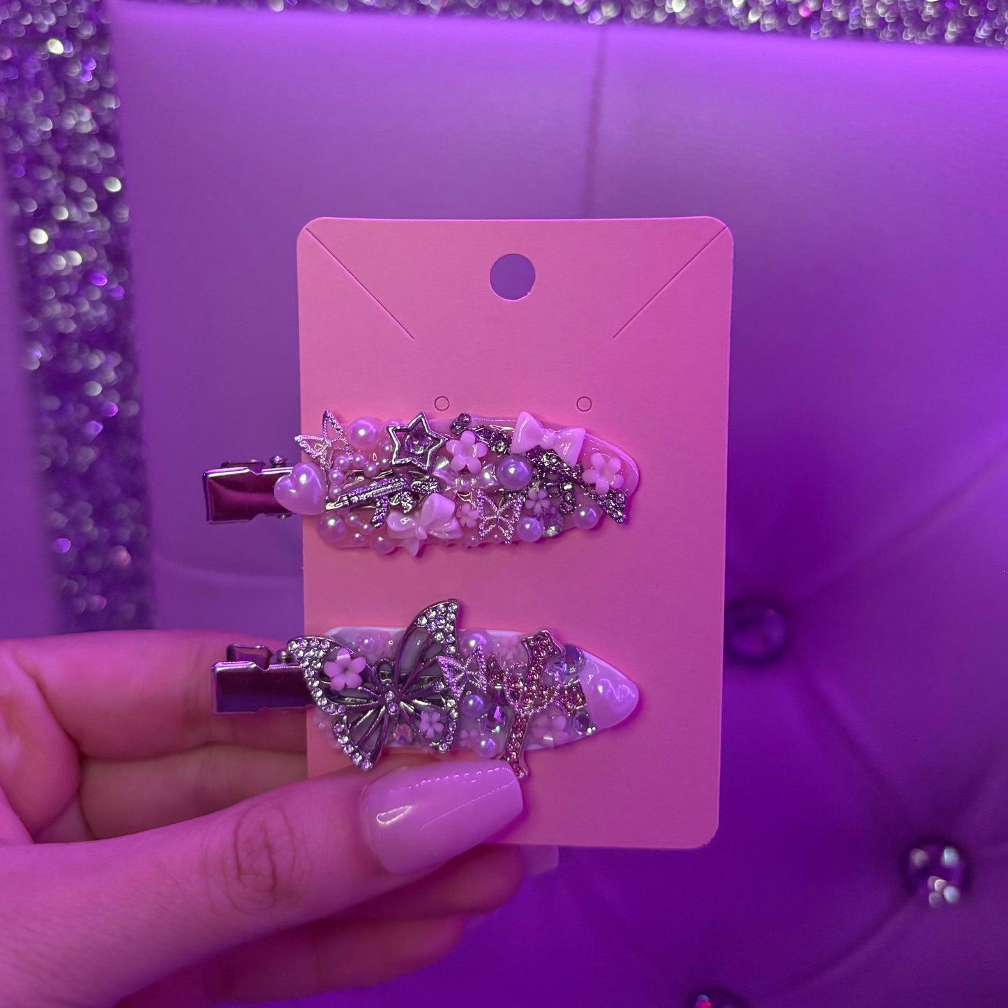 Pink Junky Hair Clips 2 Pieces