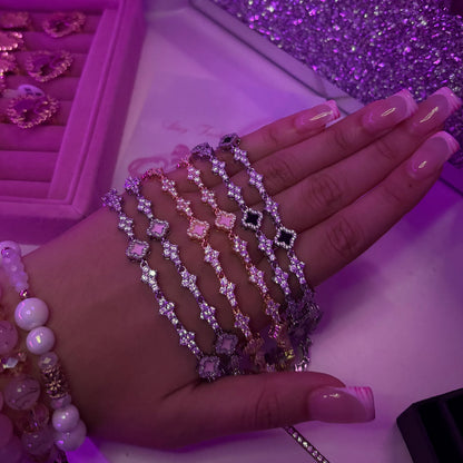 Blinged Out Clover Bracelet