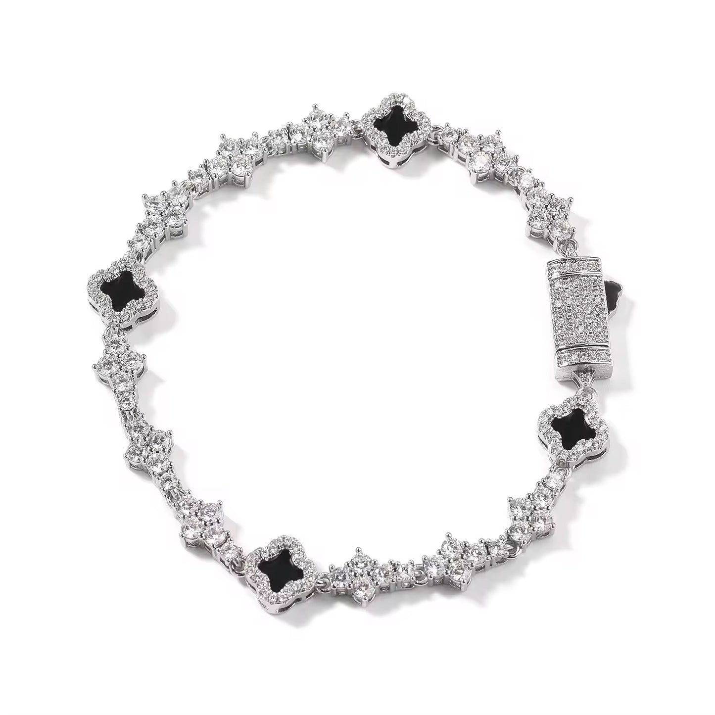 Blinged Out Clover Bracelet