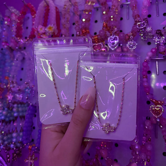 Blinged Out Cross Necklace