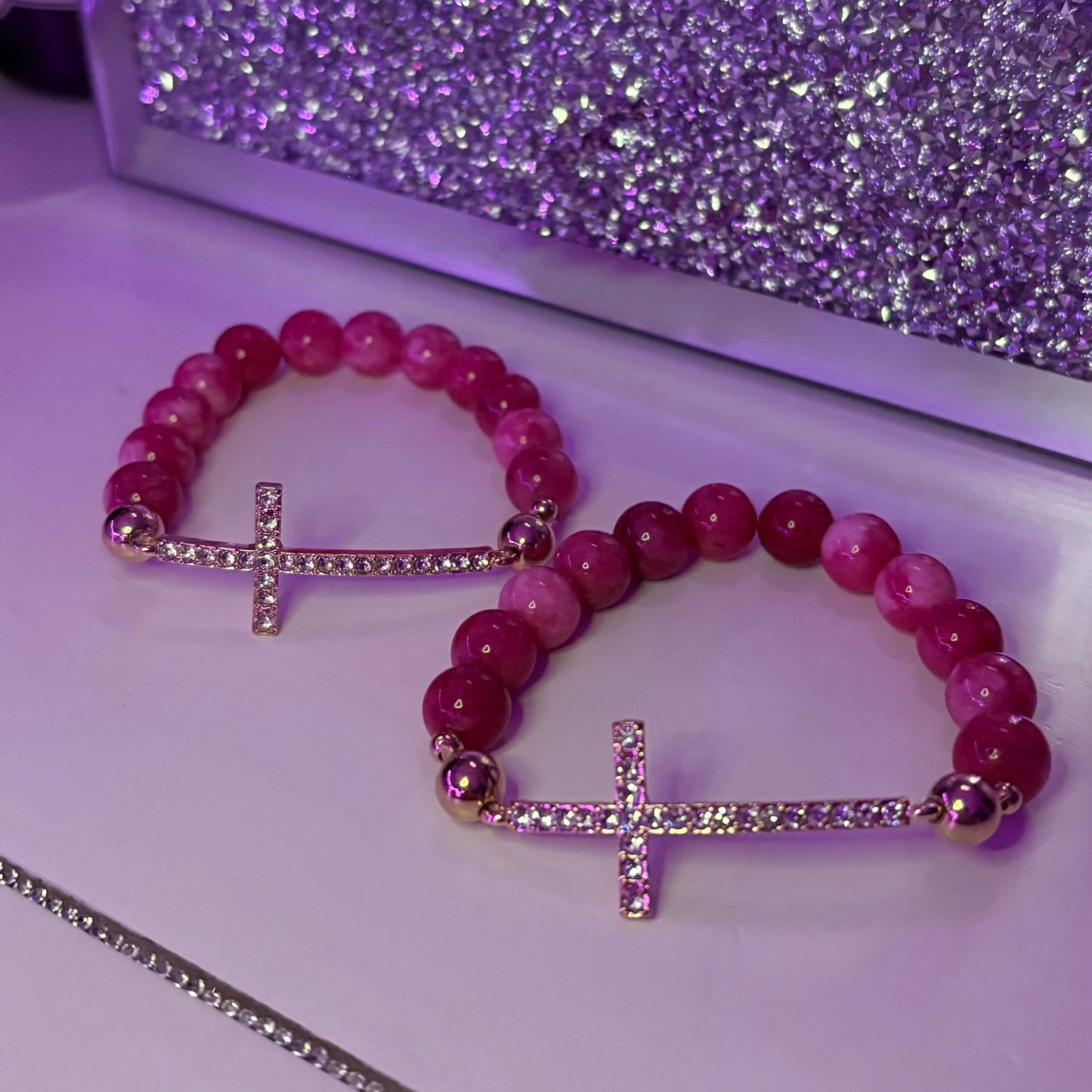 Pink Gold Cross