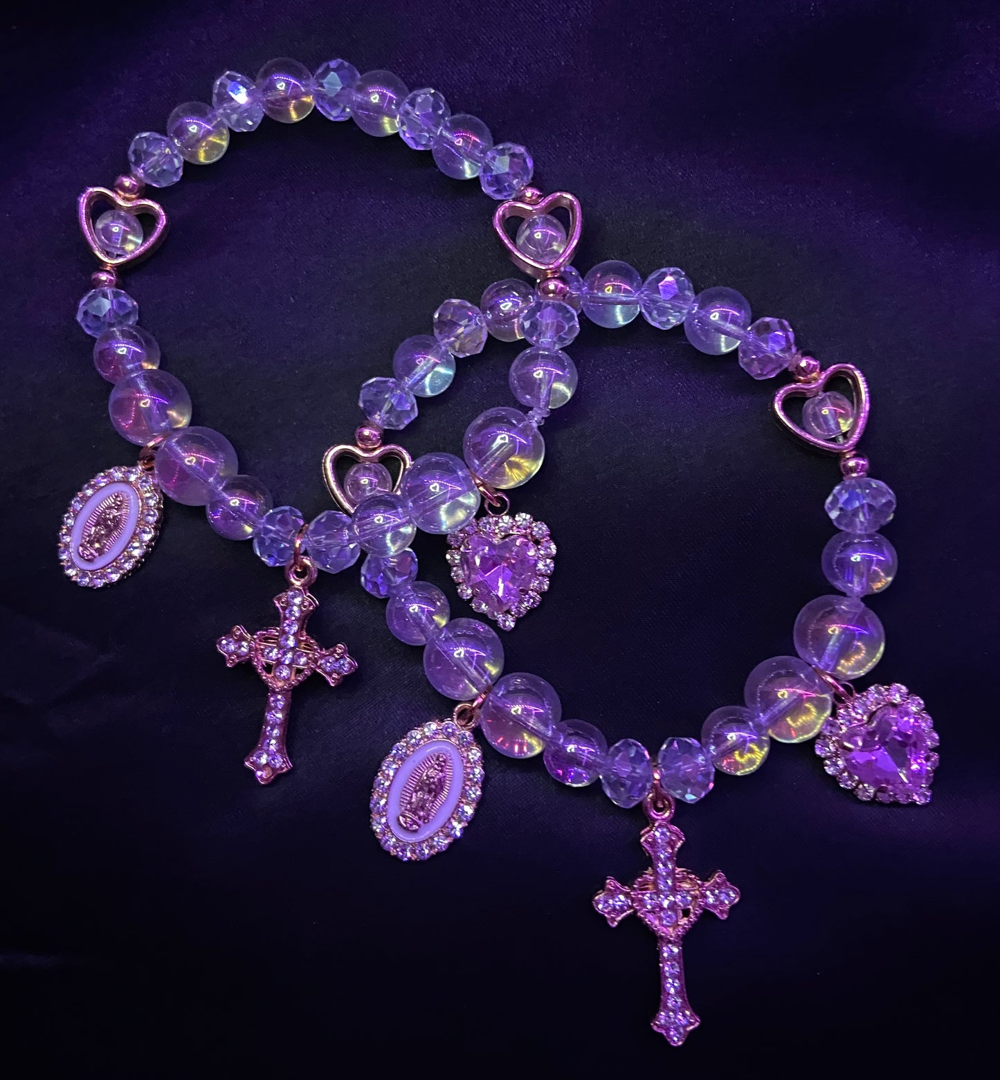 (COMING BACK SOON) Rhinestone Cross charm bracelet