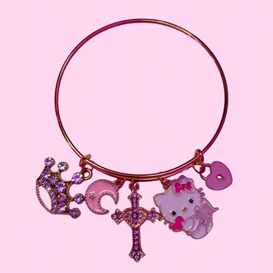 Cupid Angel Hello Kitty Gold Bangle