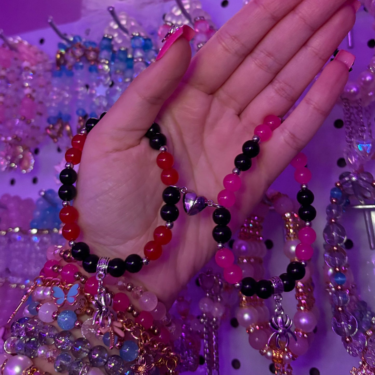 Spider Magnetic Heart bracelets