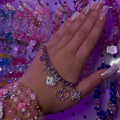 Hello Kitty Silver Charm bracelet