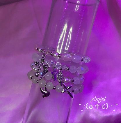 Angel bracelet stack
