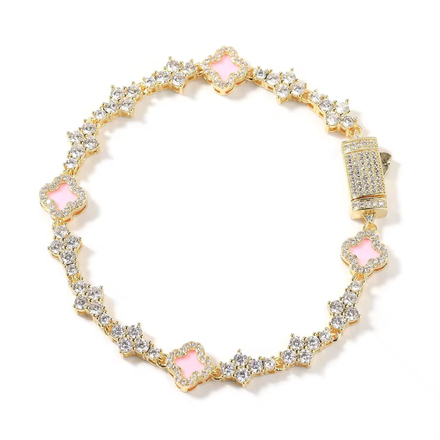 Blinged Out Clover Bracelet