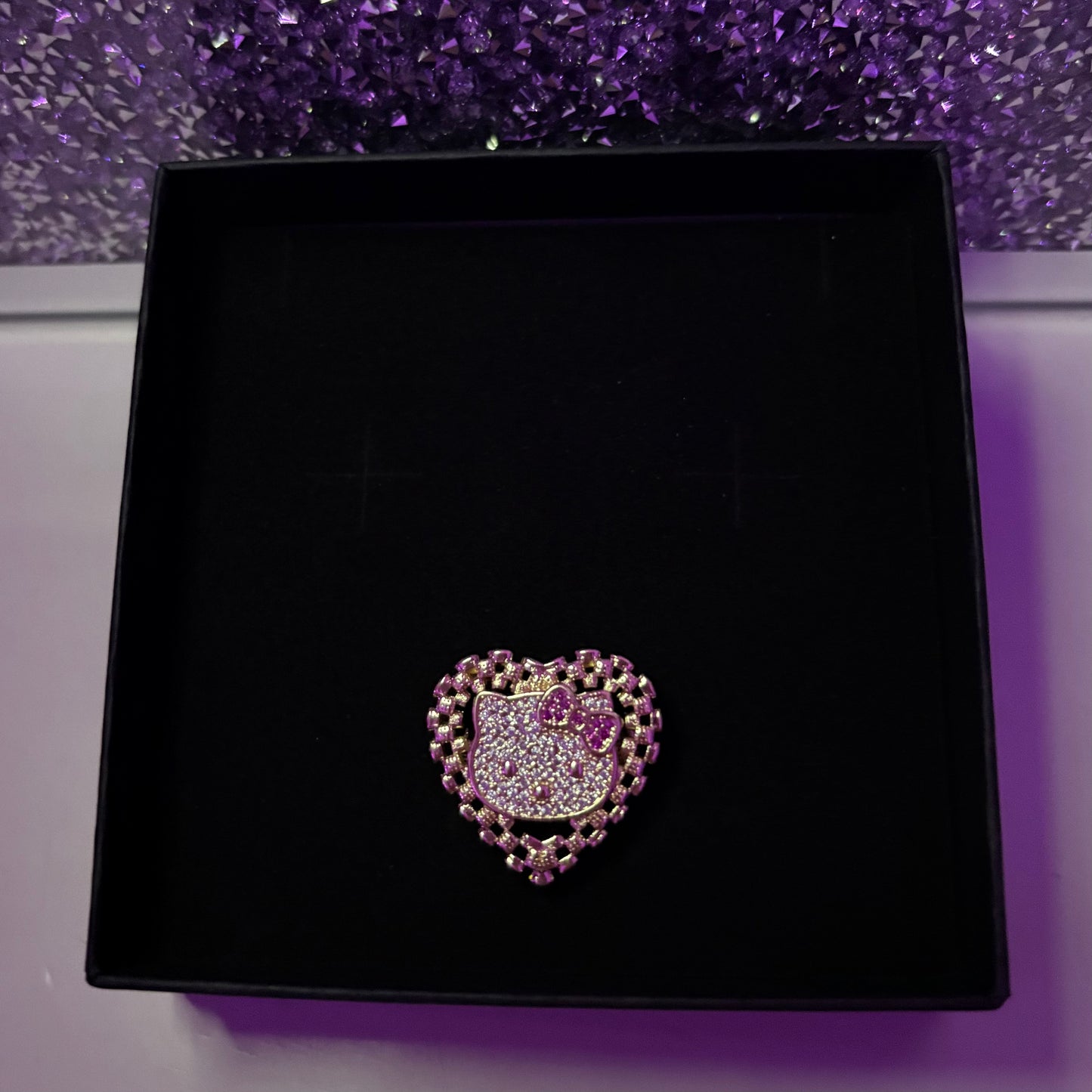 Blinged Out Hello Kitty Nugget Ring