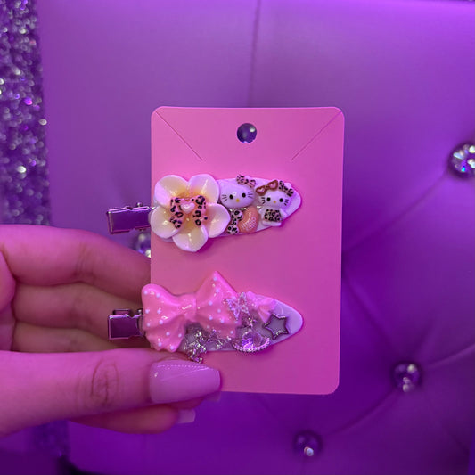 Simple Junky Hair Clips 2 Pieces