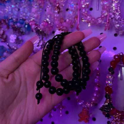 Black adjustable bracelet