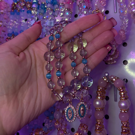 Turquoise Virgin Mary