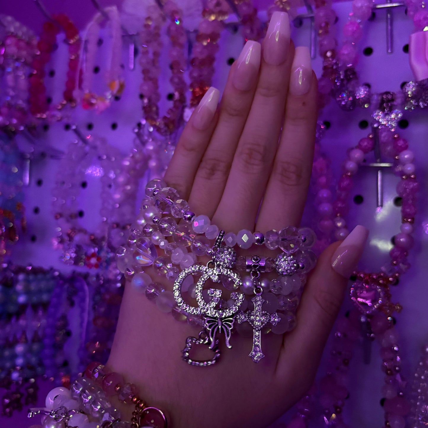 Gucci Soft White Luxury Bracelet Stack