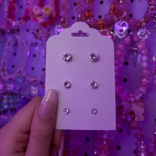 Diamond Stud Earrings Bundle