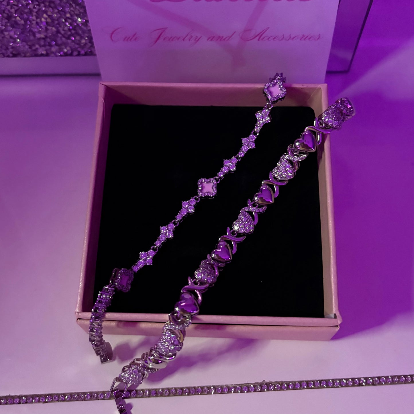Silver Tennis Bracelets Bundle