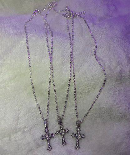 Silver cross necklace