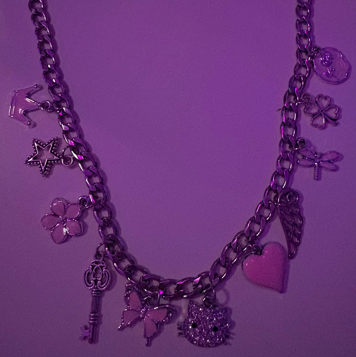 Hello Kitty Babe Silver Charm Necklace