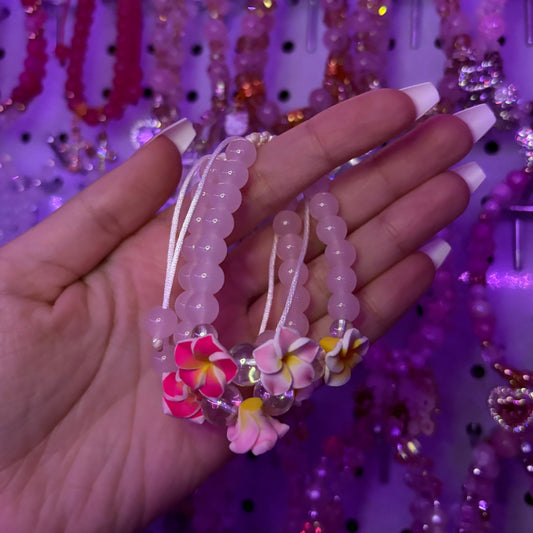 Adjustable Pink Tropical Flowers