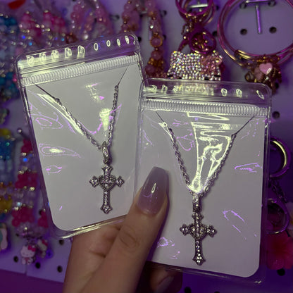 Silver cross necklace