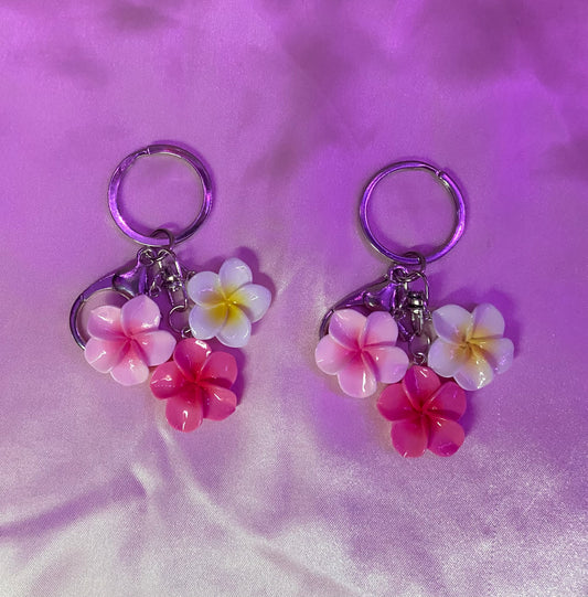 Tropical Flower Purse Charms