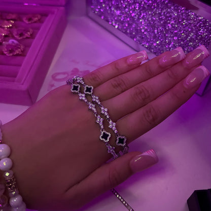 Blinged Out Clover Bracelet