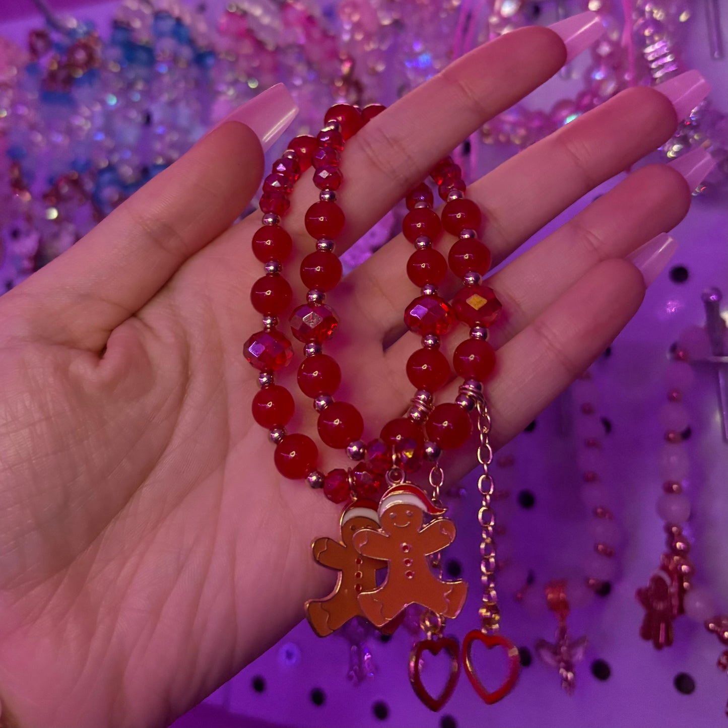 Gingerbread Cookie with Santa Hat