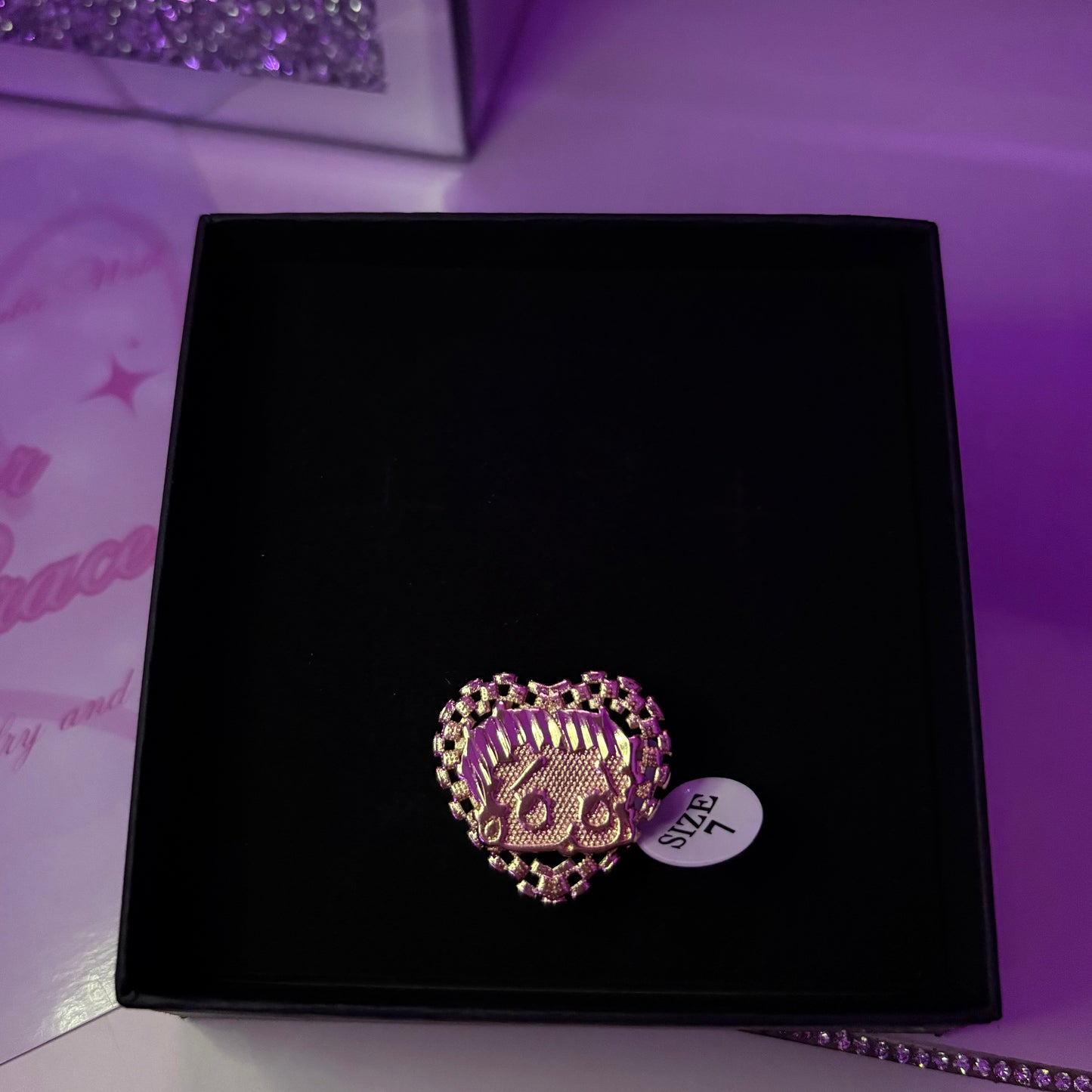 Betty Boop Heart Nugget Ring