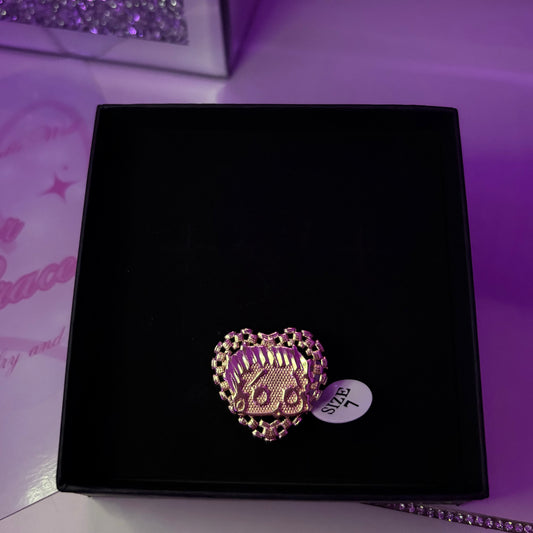 Betty Boop Heart Nugget Ring