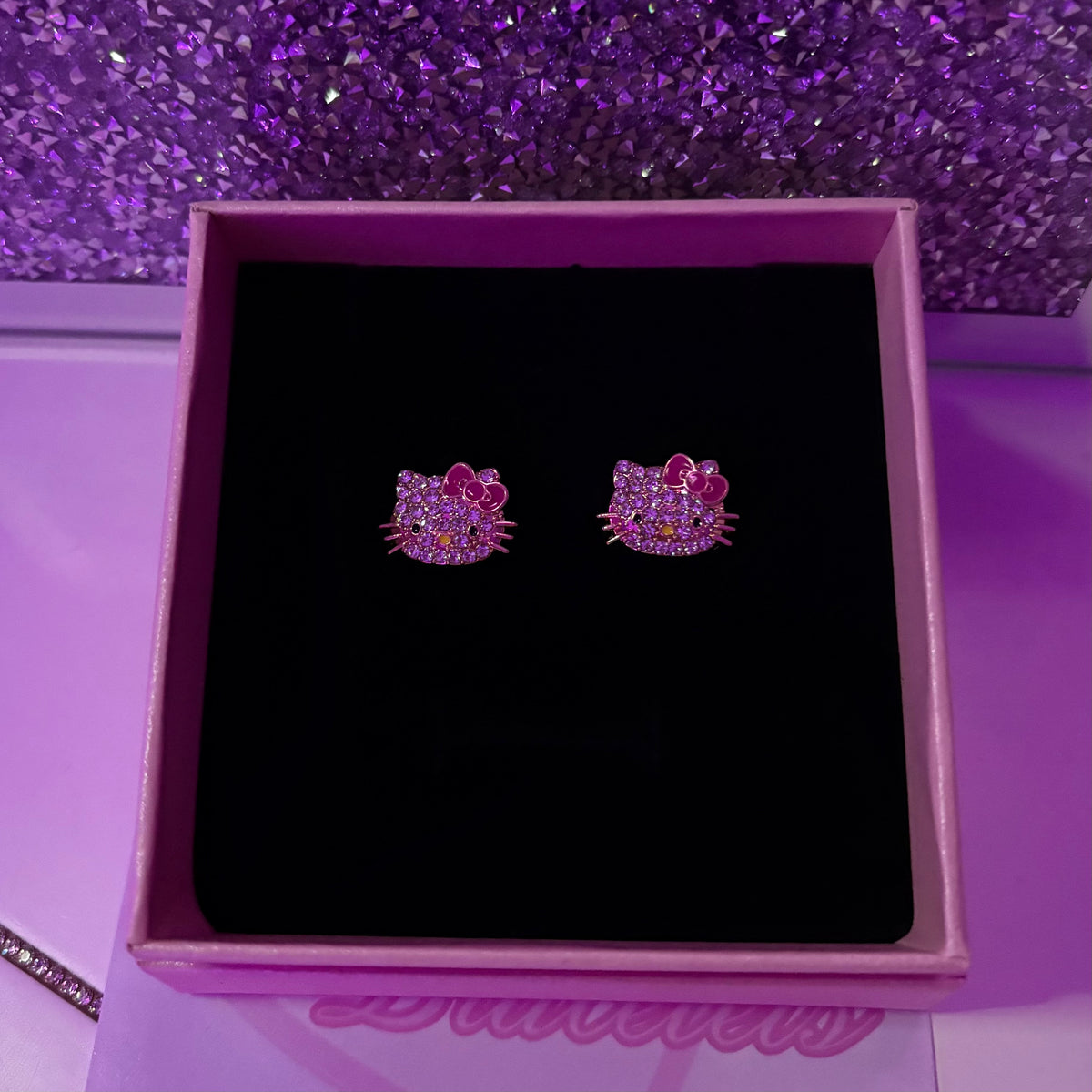 Blinged-Out Hello Kitty Earrings