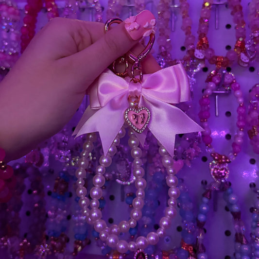 Valentine Bow Heart Purse Charm/Keychain