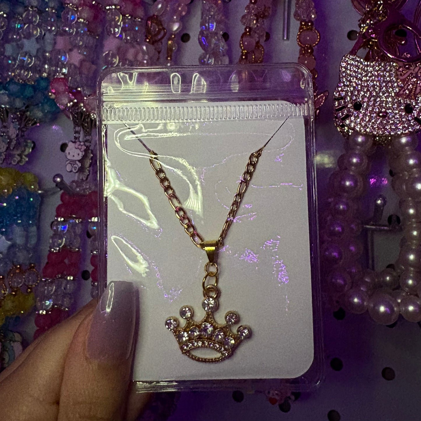 Crown necklace chain