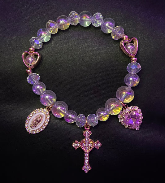(COMING BACK SOON) Rhinestone Cross charm bracelet