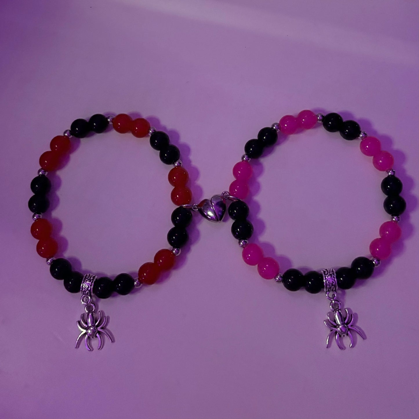 Spider Magnetic Heart bracelets