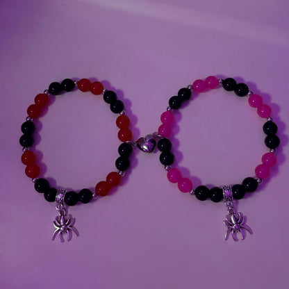 Spider Magnetic Heart bracelets