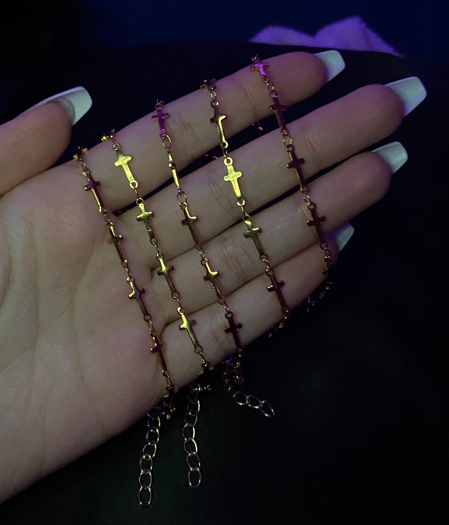 Gold Cross chain bracelet