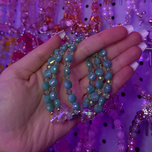 Tropical Jade Green Crystal Butterfly